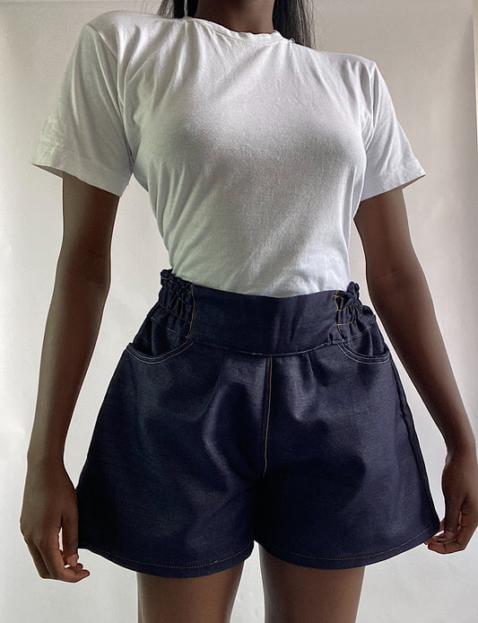 Structured Denim Short