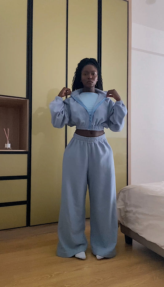 Sea Zip-Up Crop Jacket