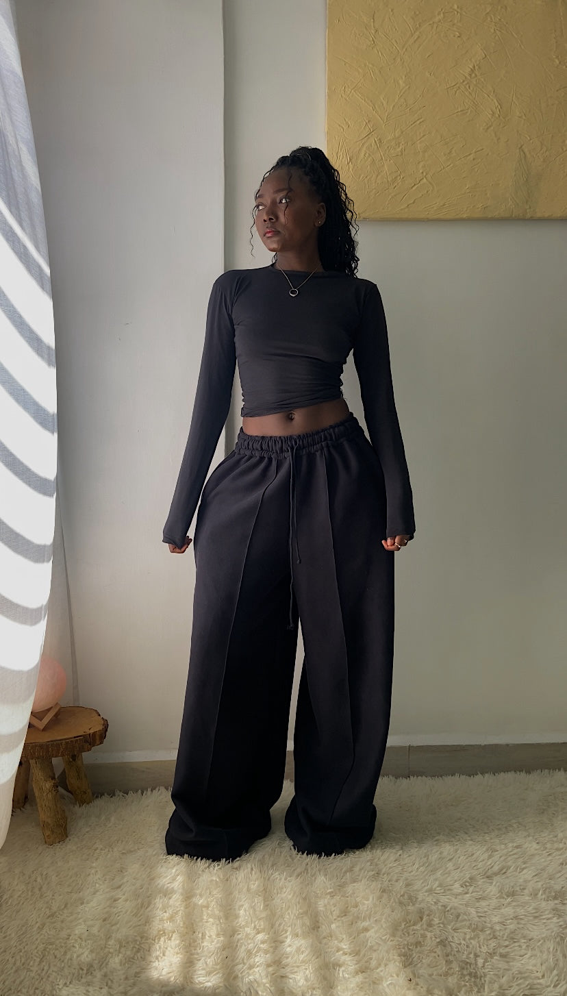 Crimson Mist Black Long Sleeve- Tshirt