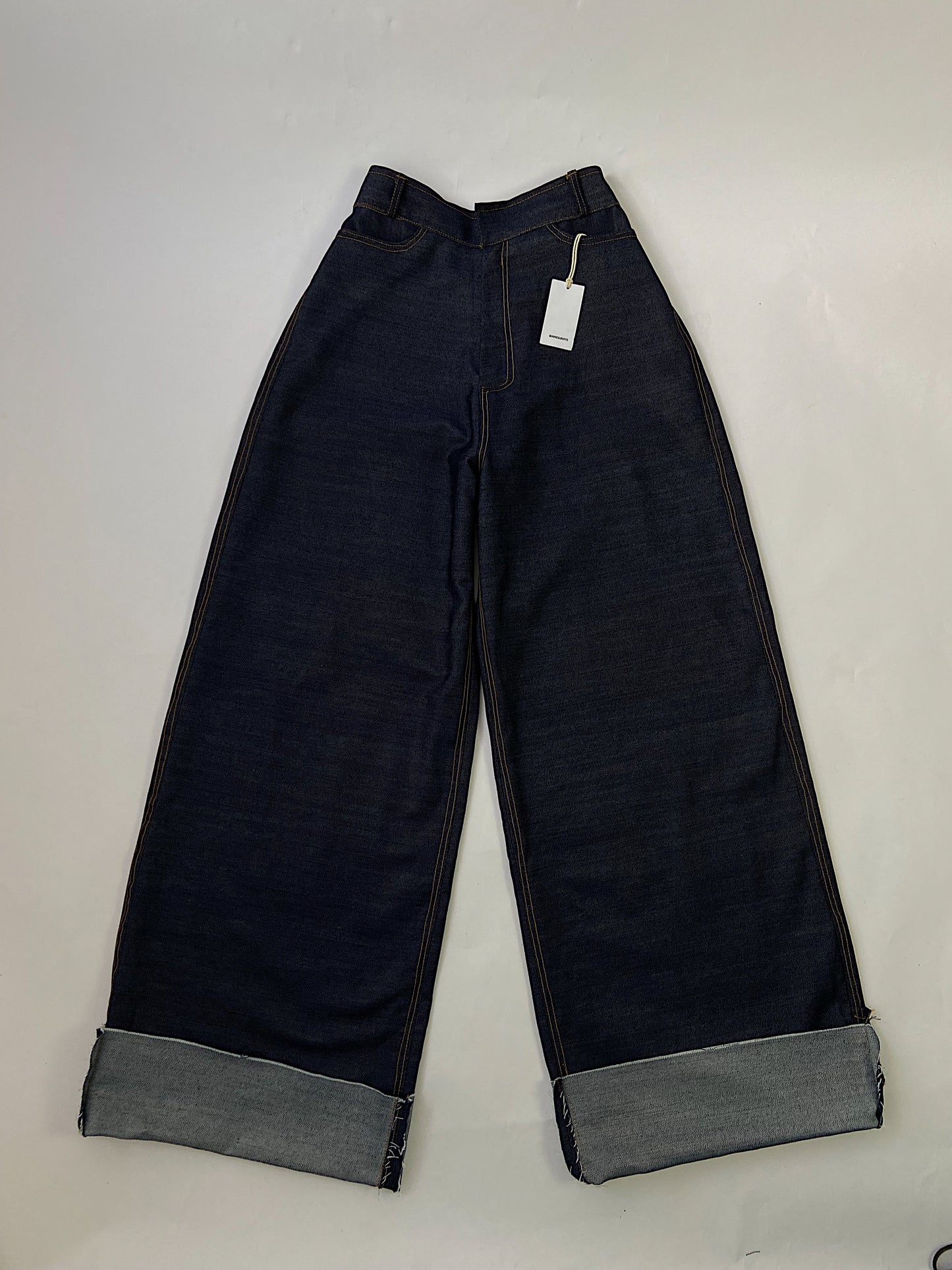 The structure Wide-Leg Denim Pants