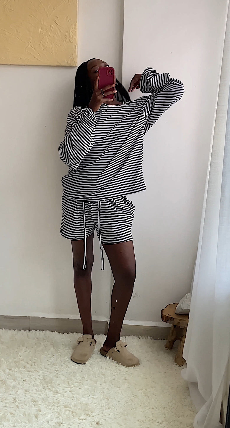 Lounge Loose Stripe T-Shirt