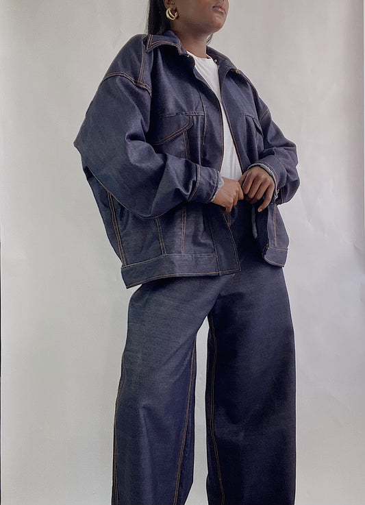 Structure Oversized Denim Jacket