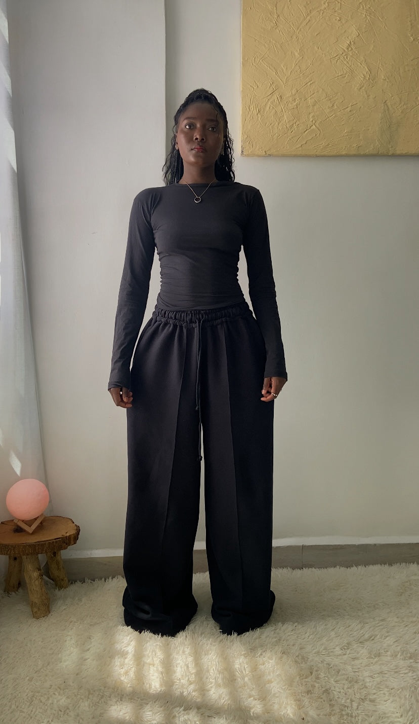 Crimson Mist Black Long Sleeve- Tshirt