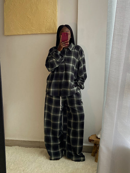 Forest Plaid Oversized Shirt