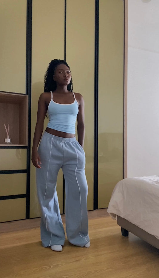 sea structured seamline pants