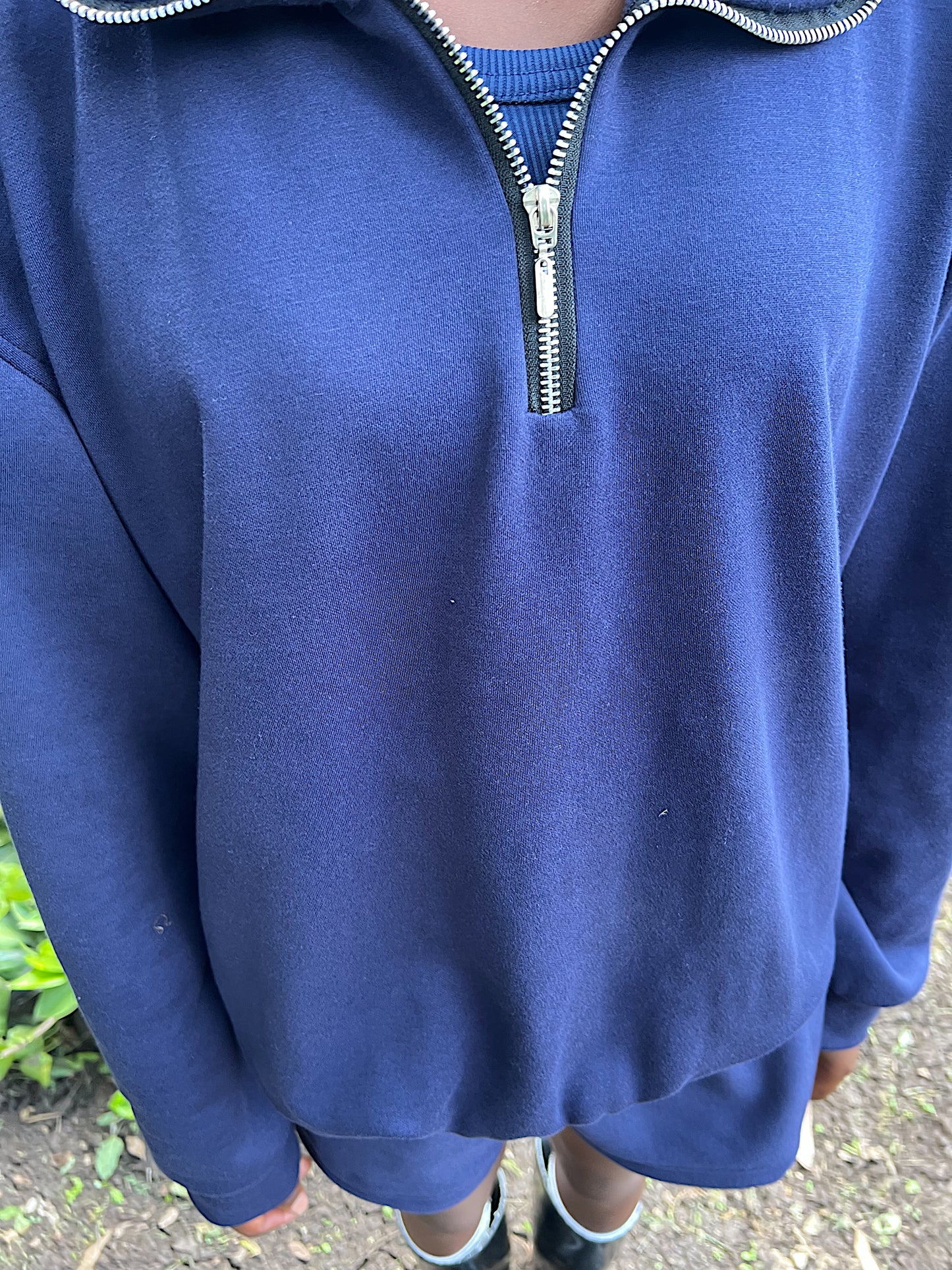 Midnight quarter zip jacket