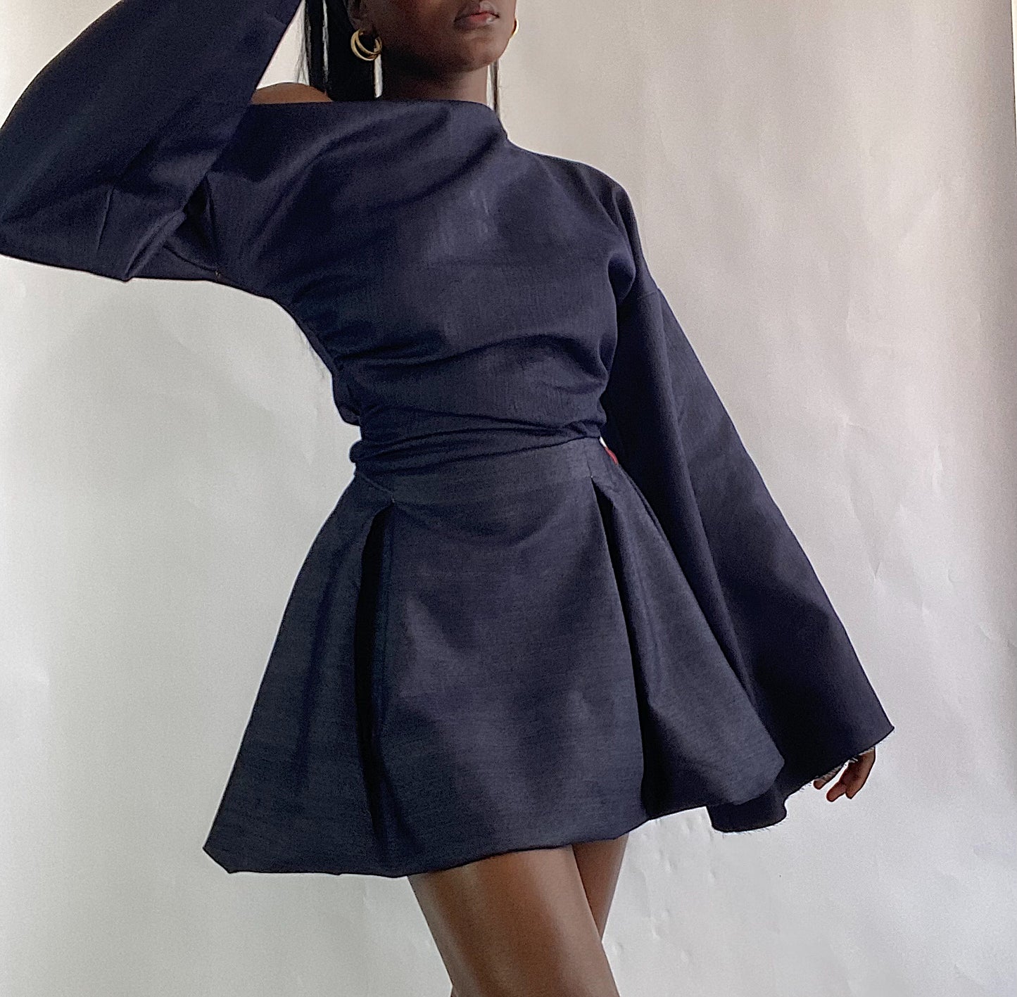 Structured Denim Dress