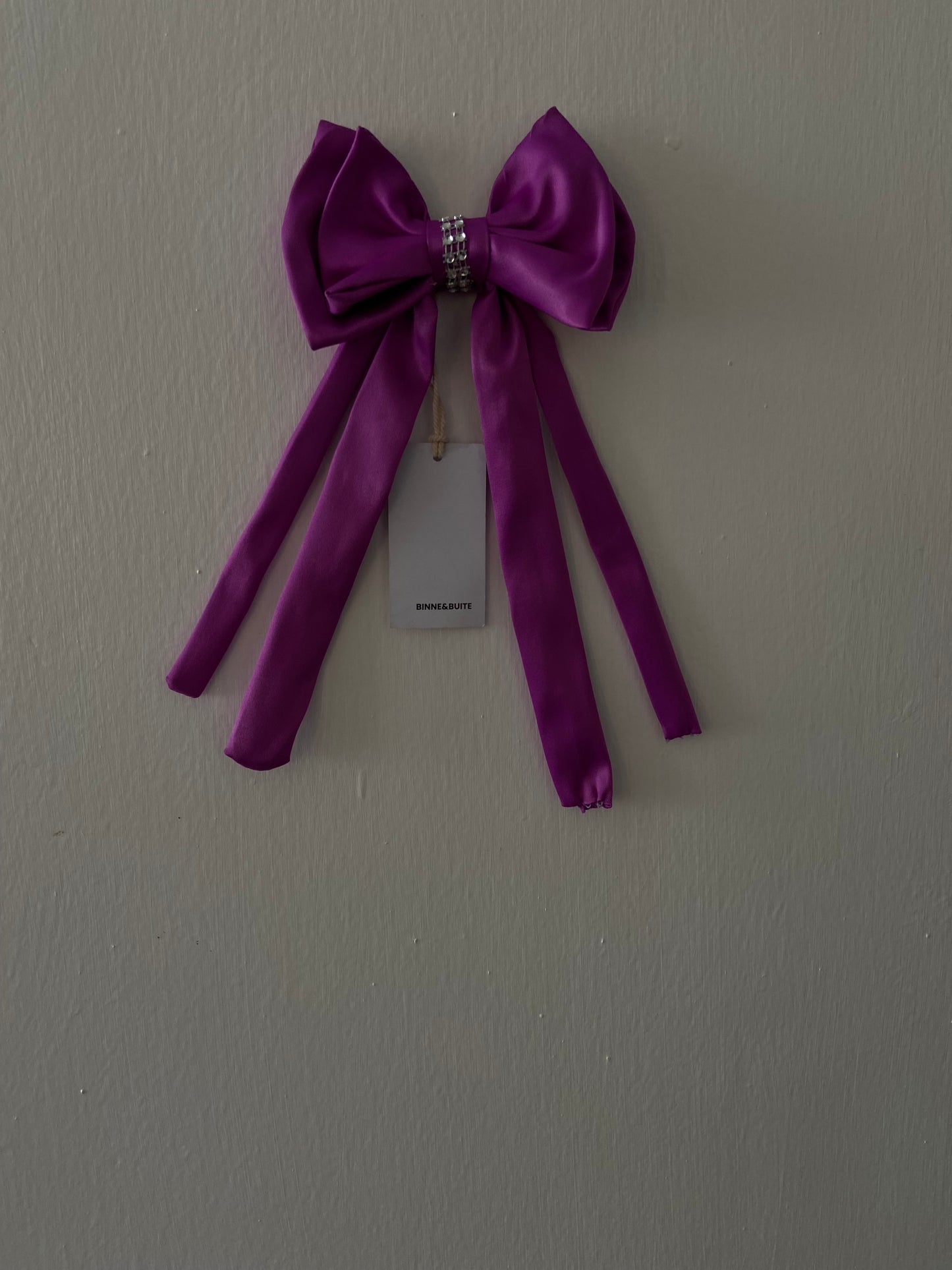 Rose Purple Four Ribbons Hair Bow