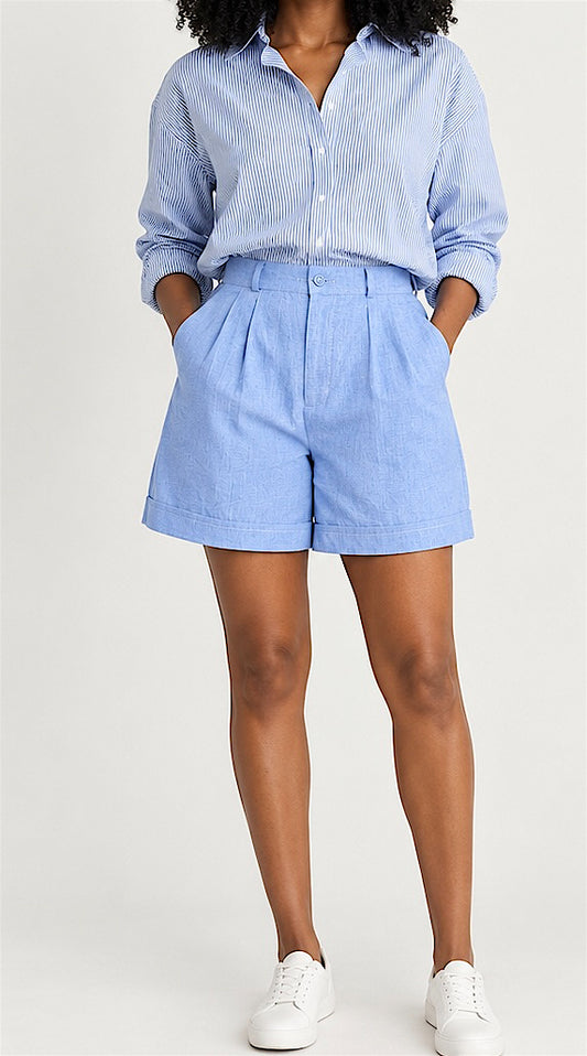 The boyfriend shorts - Blue