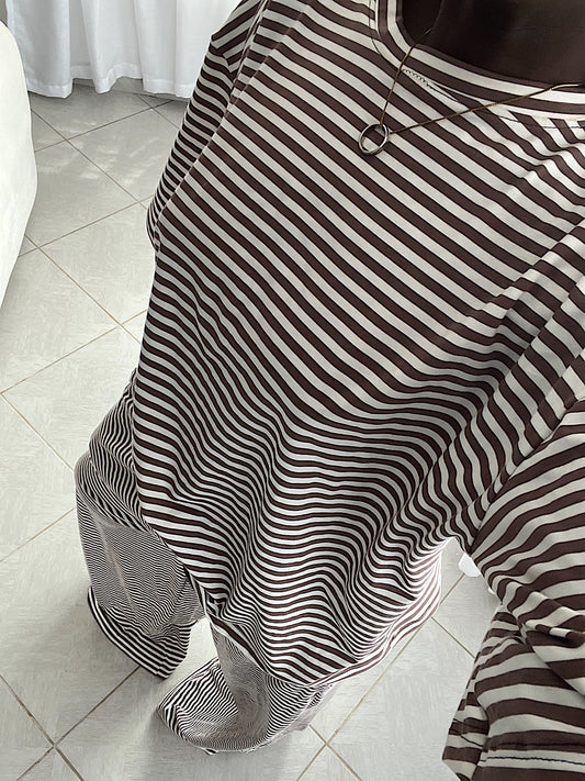 Core comfort stripe relaxed tshirt