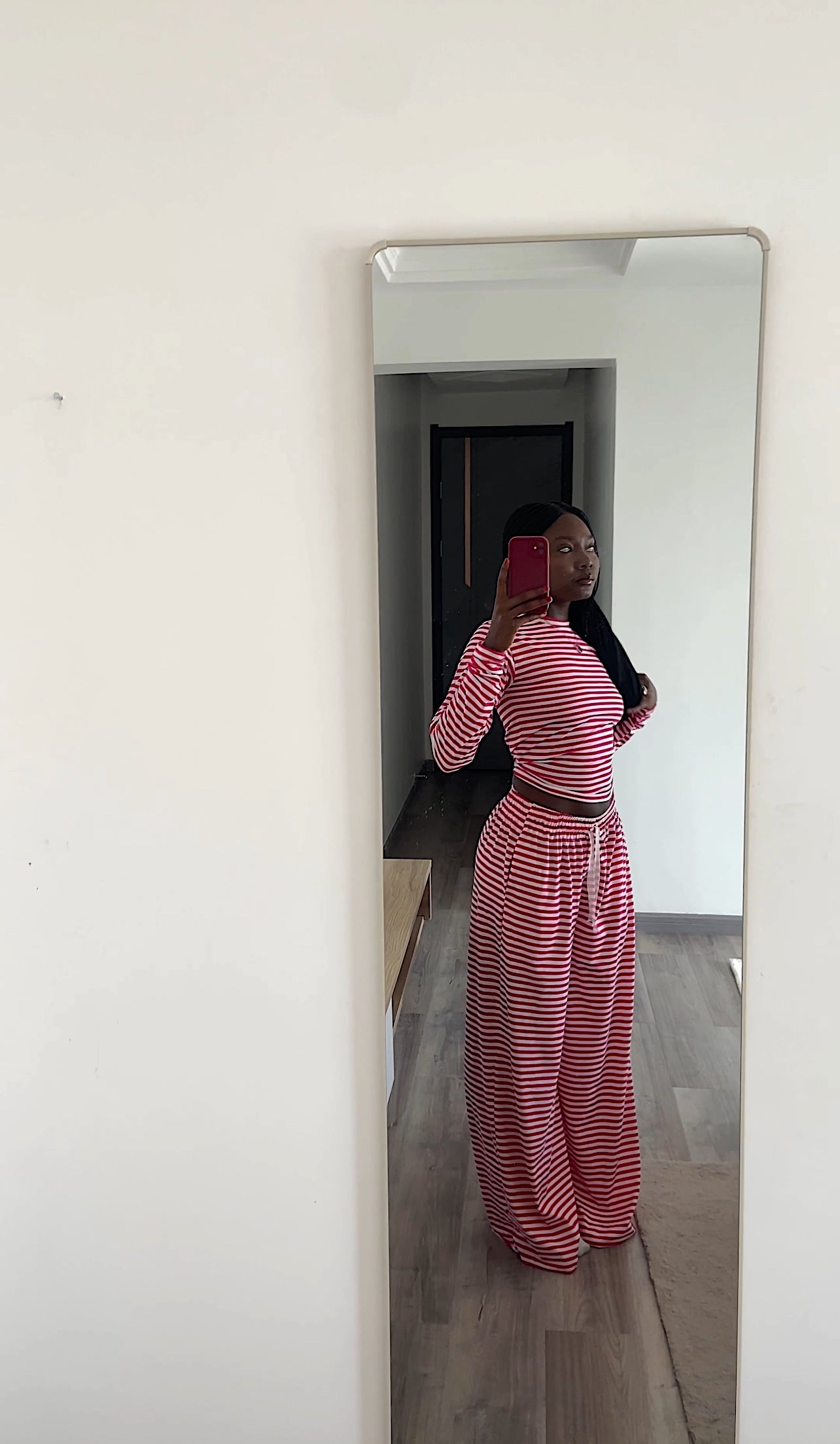 Lounge Stripe Tshirt- Long Sleeve