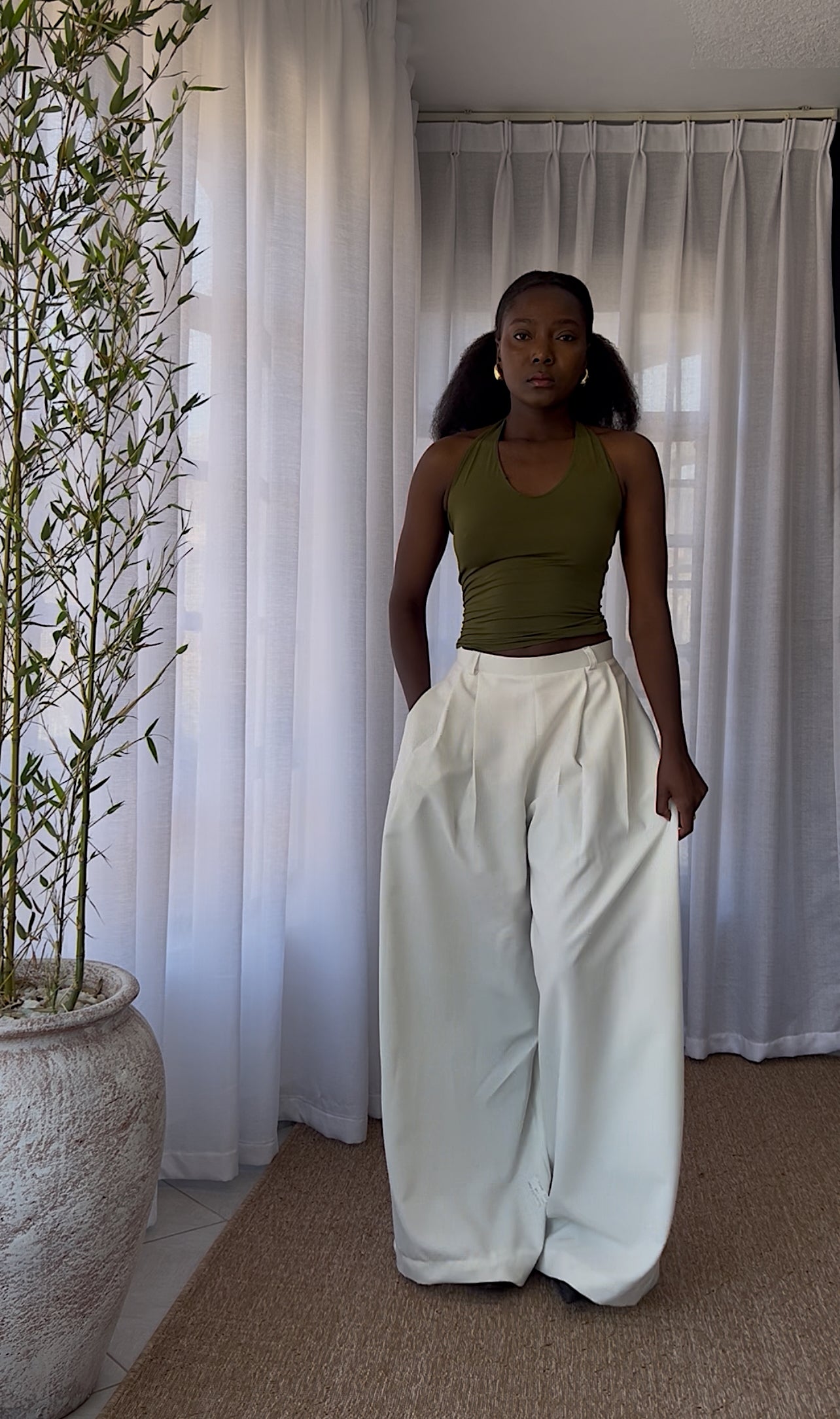 Classic Cream White Pants