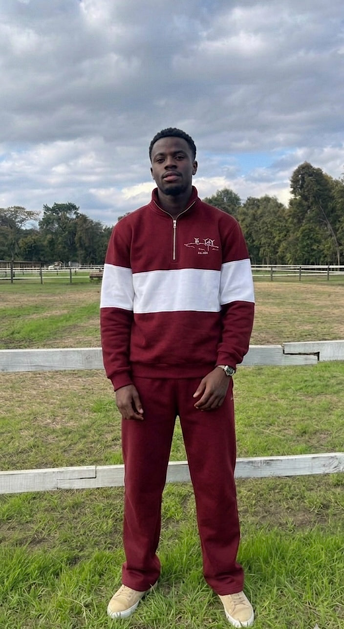 Maroon block Sweatshirt