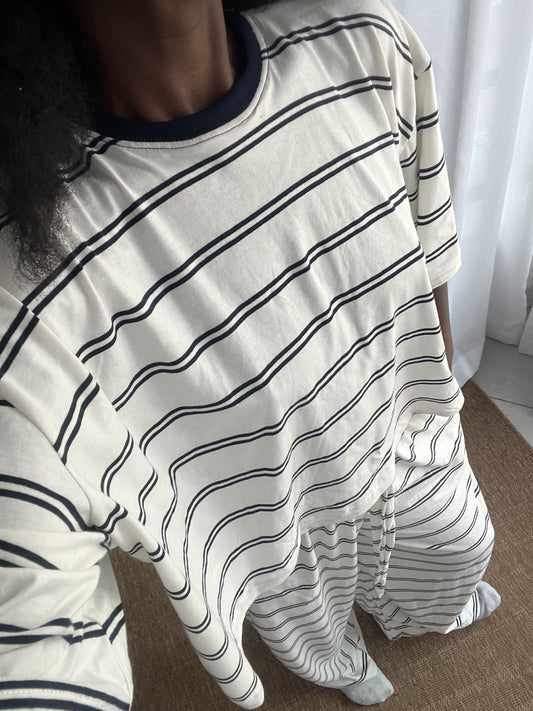 Reset| Stripe box tee