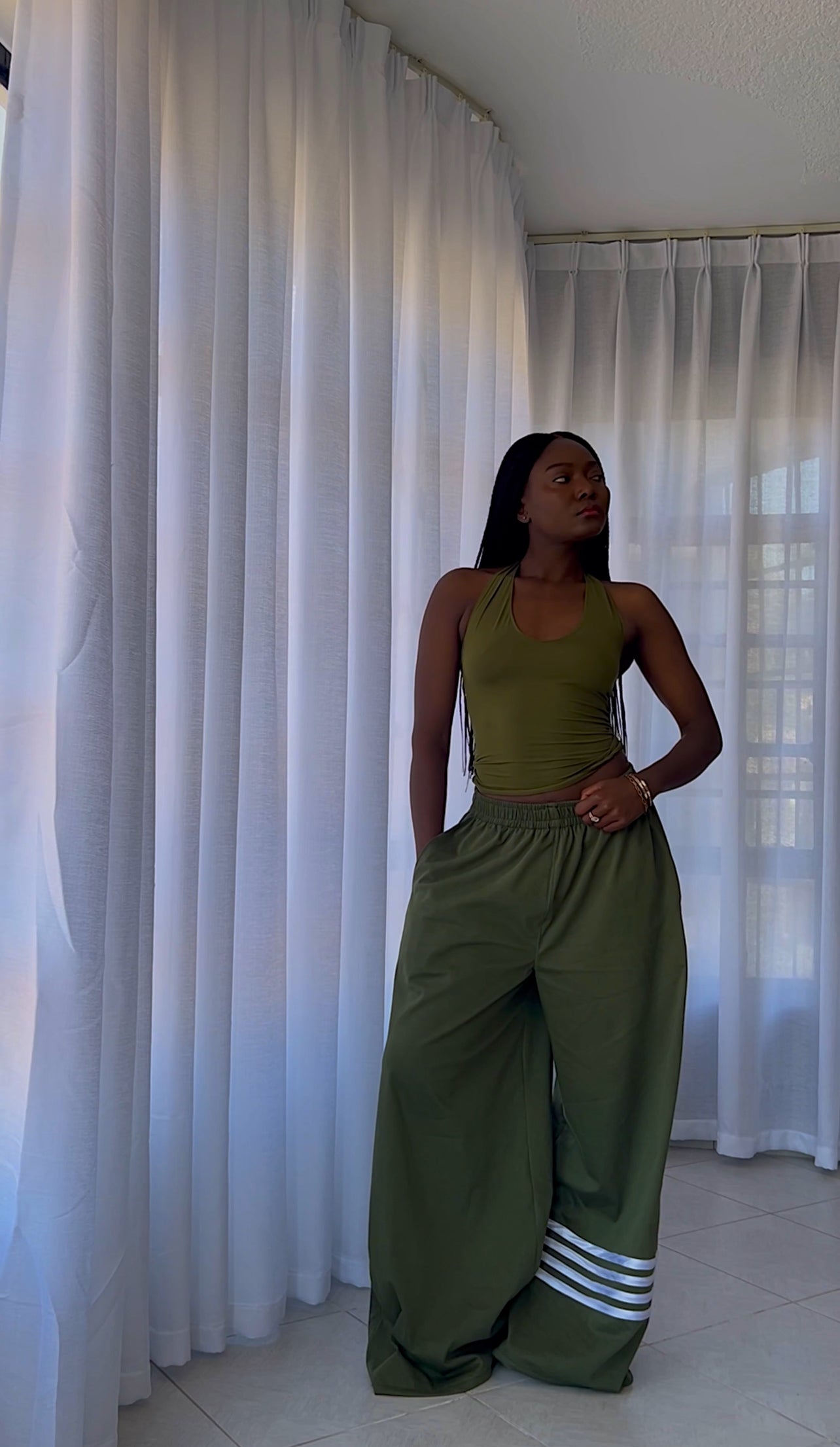 Olive Sculpt Tank Top