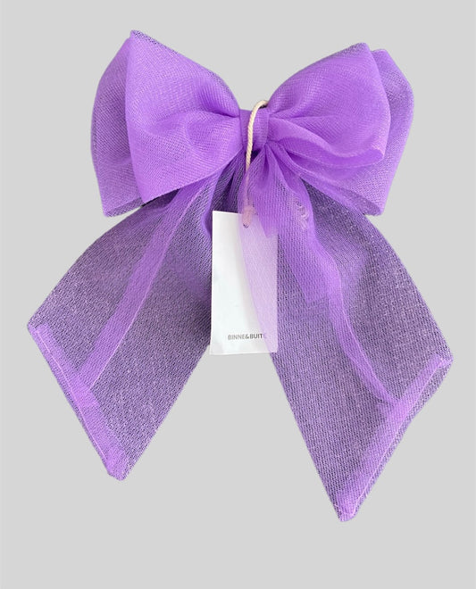 Purple Lace Hair Bow