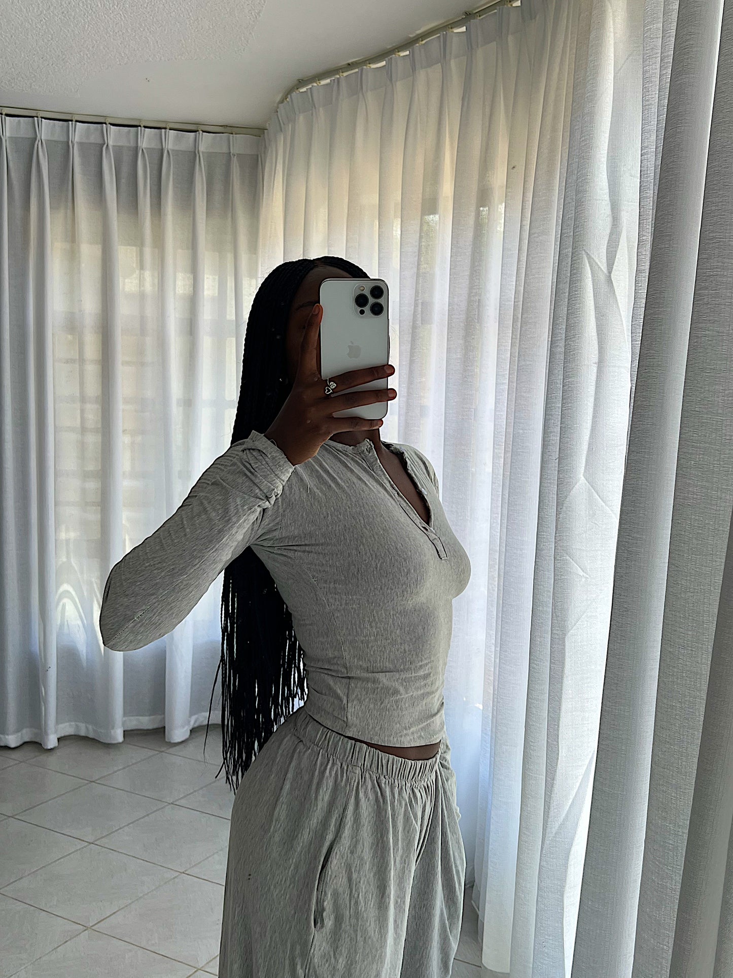 Core comfort Buttoned top