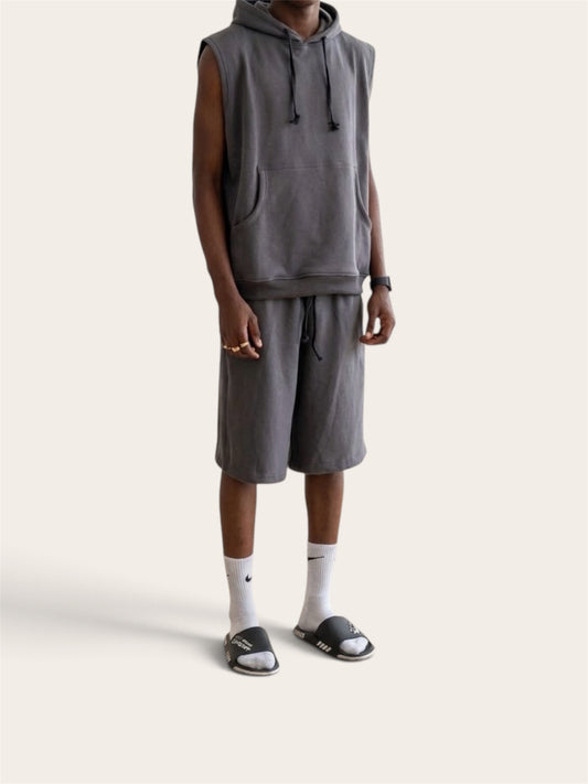 Charcoal  Fleece Shorts