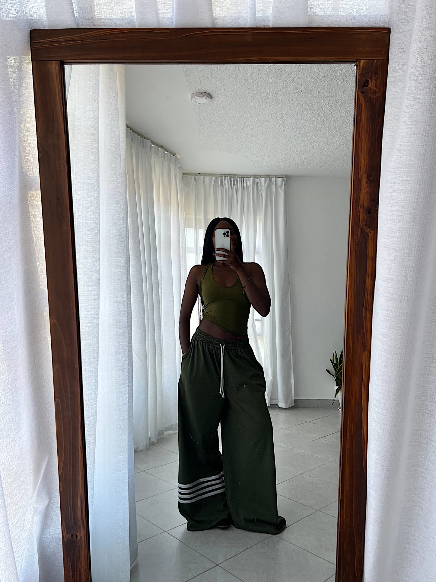 Olive Wide Leg Pants