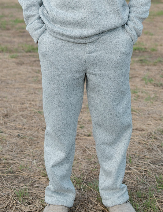 Grey relaxed knit trouser