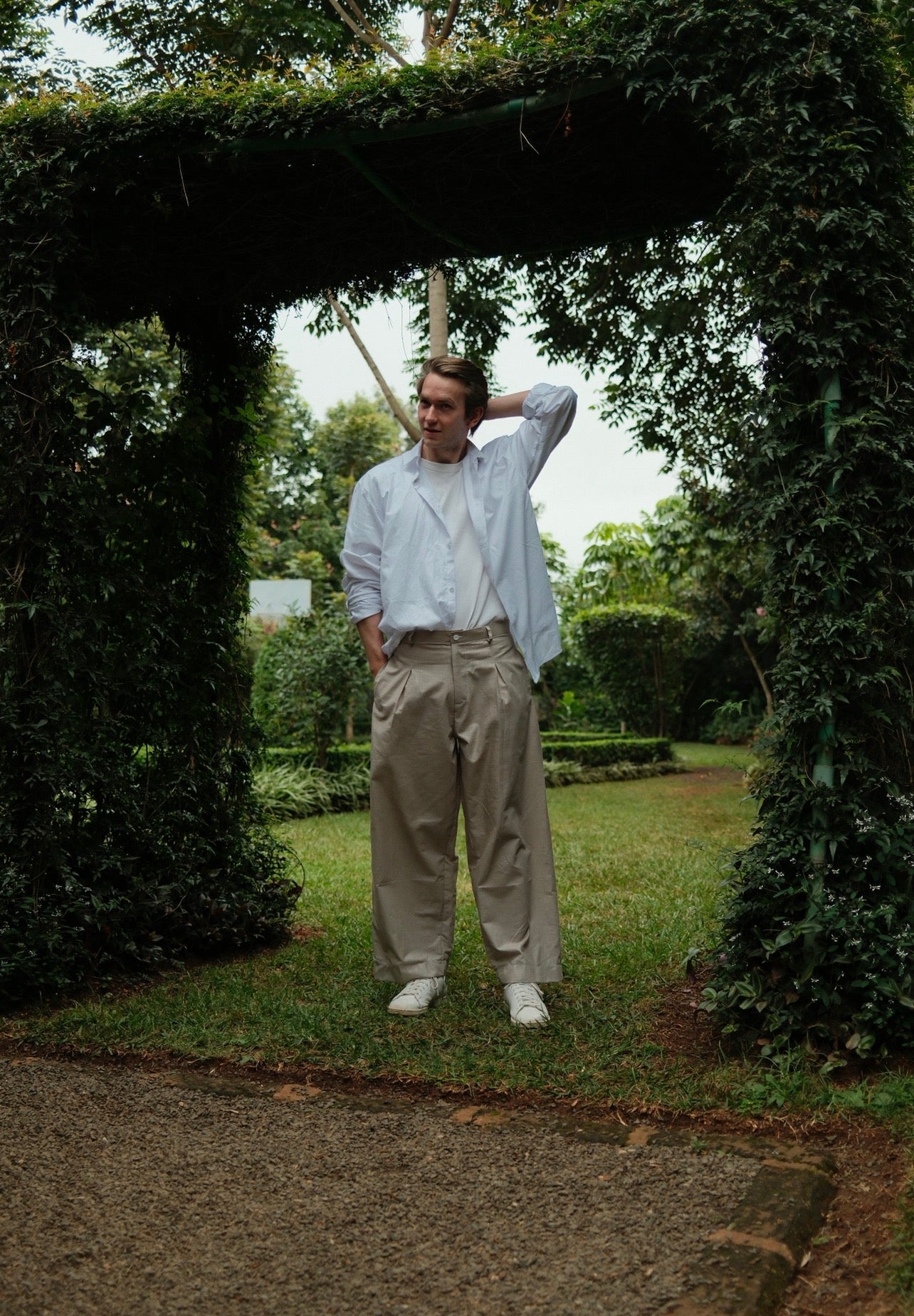 The linen pleat pant