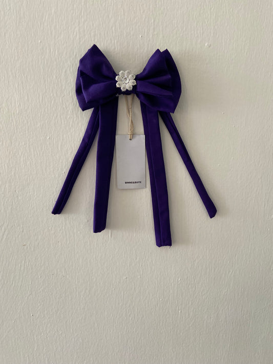 Dark Purple Hair Bow