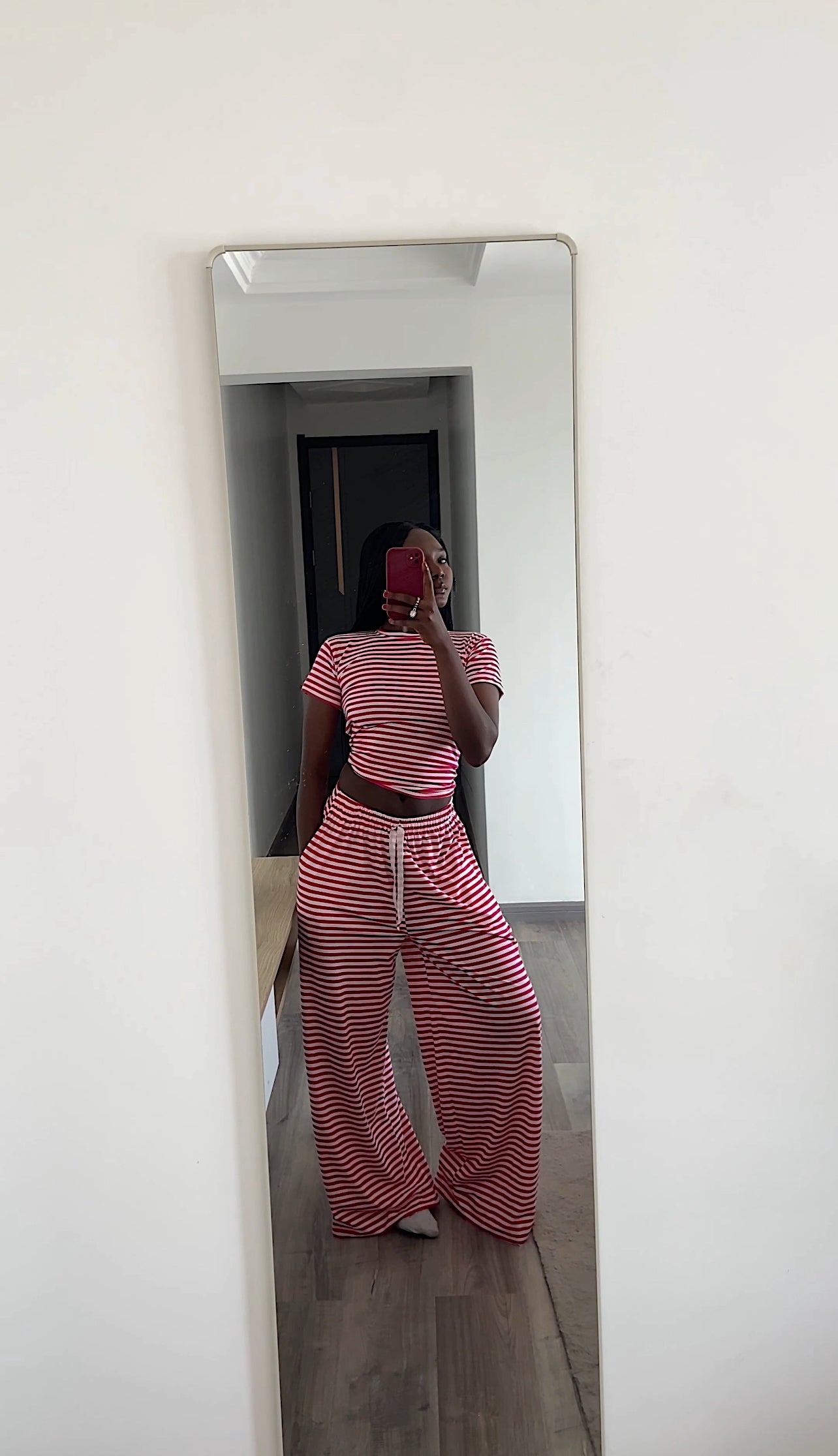 Lounge loose stripe Tshirt - Short Sleeve