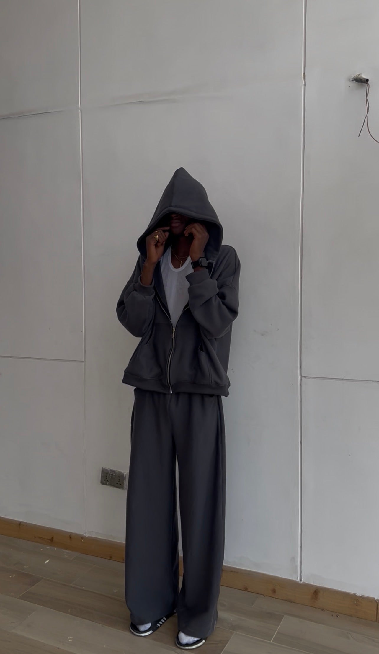Charcoal Zip Up Hoodie