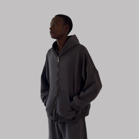 Charcoal Zip Up Hoodie