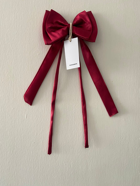 Wine Maroon Hair Bow