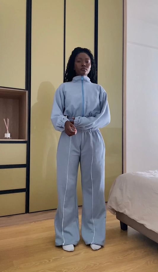 Sea Cropped Zip-Up Jacket