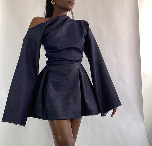 Structured Denim Dress