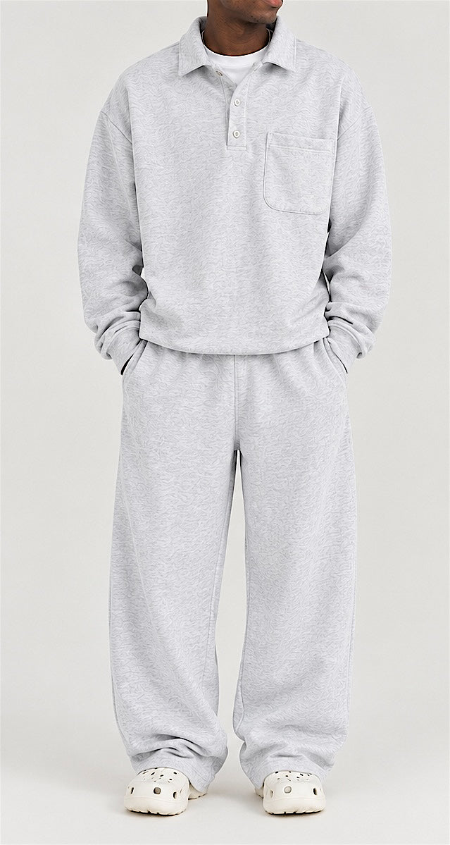 Essential button collar sweatshirt