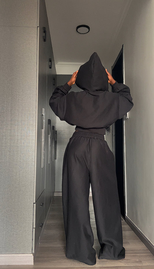 Unfinished Cropped Hoodie