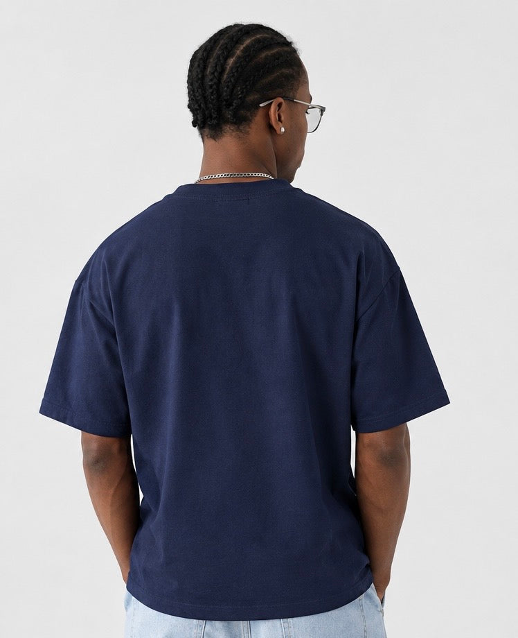 Blank Heavyweight Tee- Navy Blue