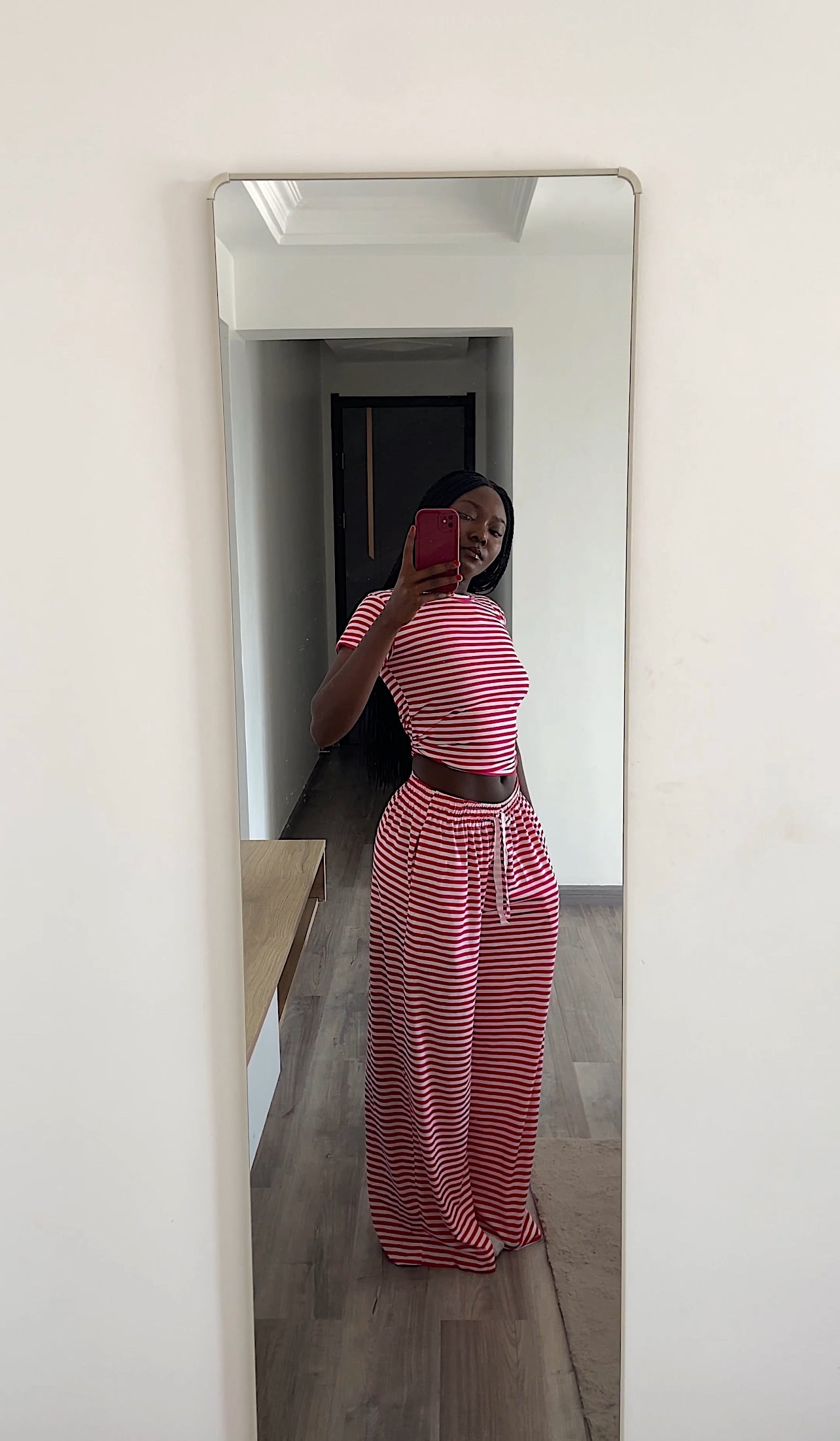 Lounge loose stripe Tshirt - Short Sleeve