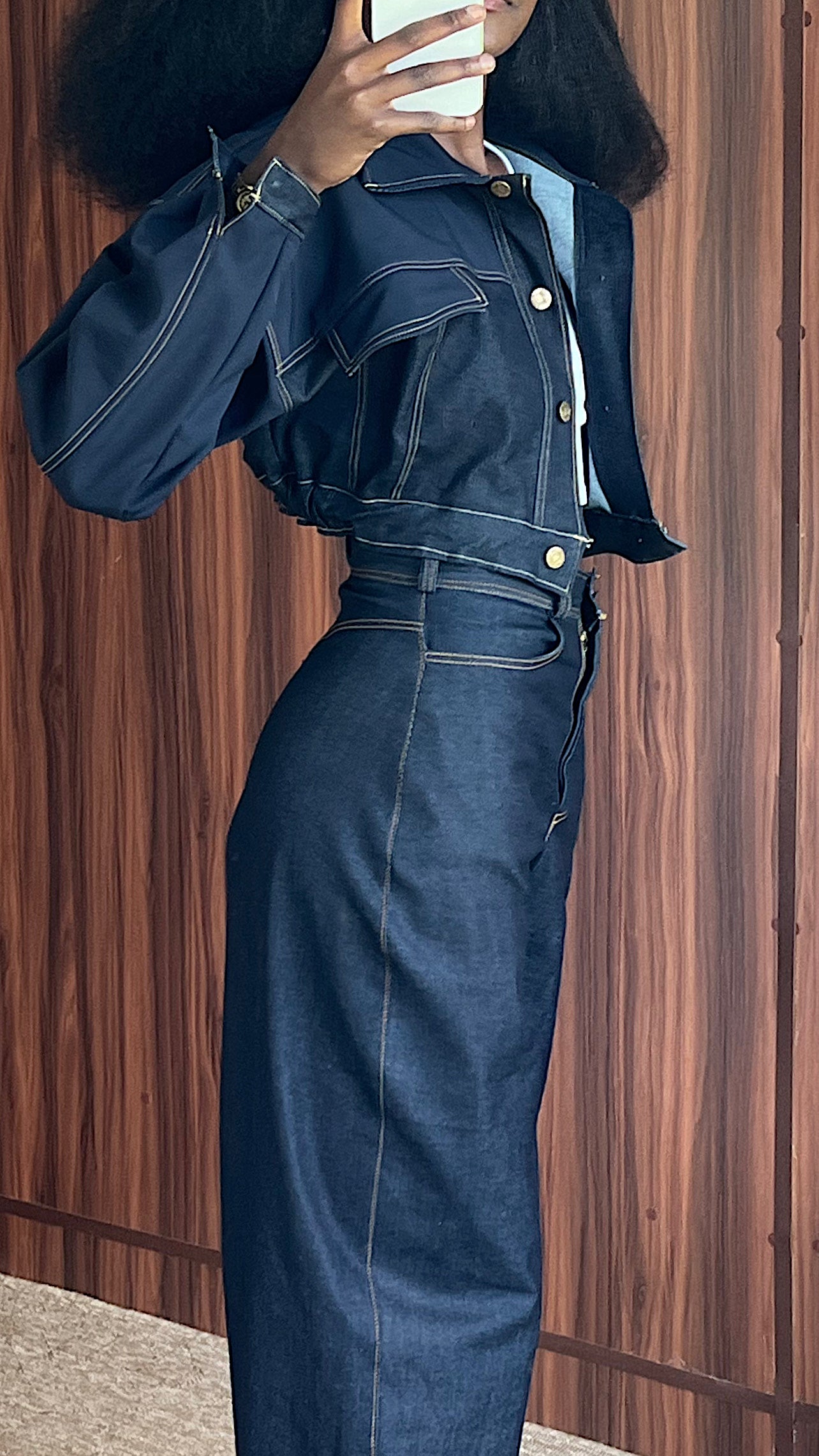 Utility Cropped Denim Jacket