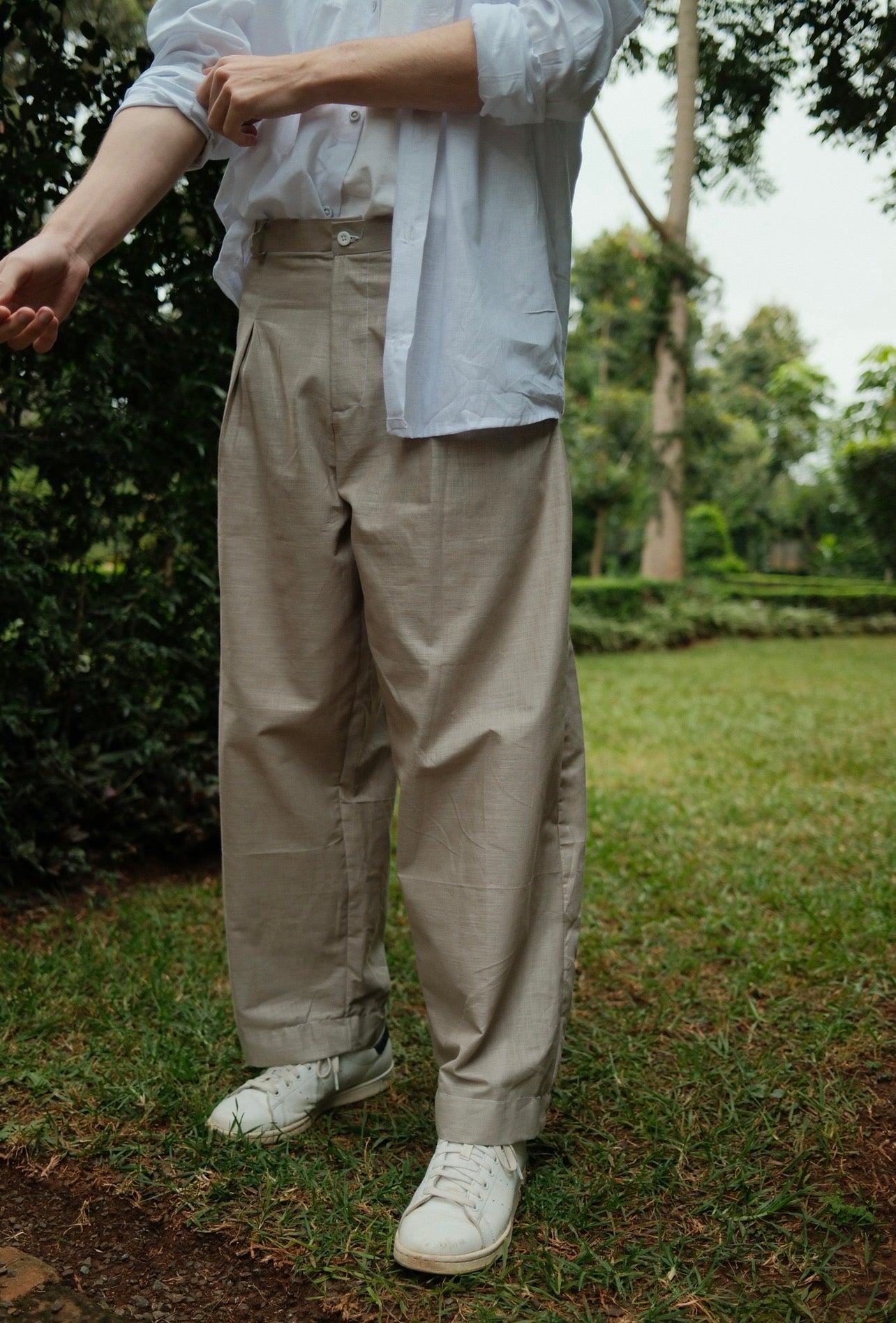 The linen pleat pant