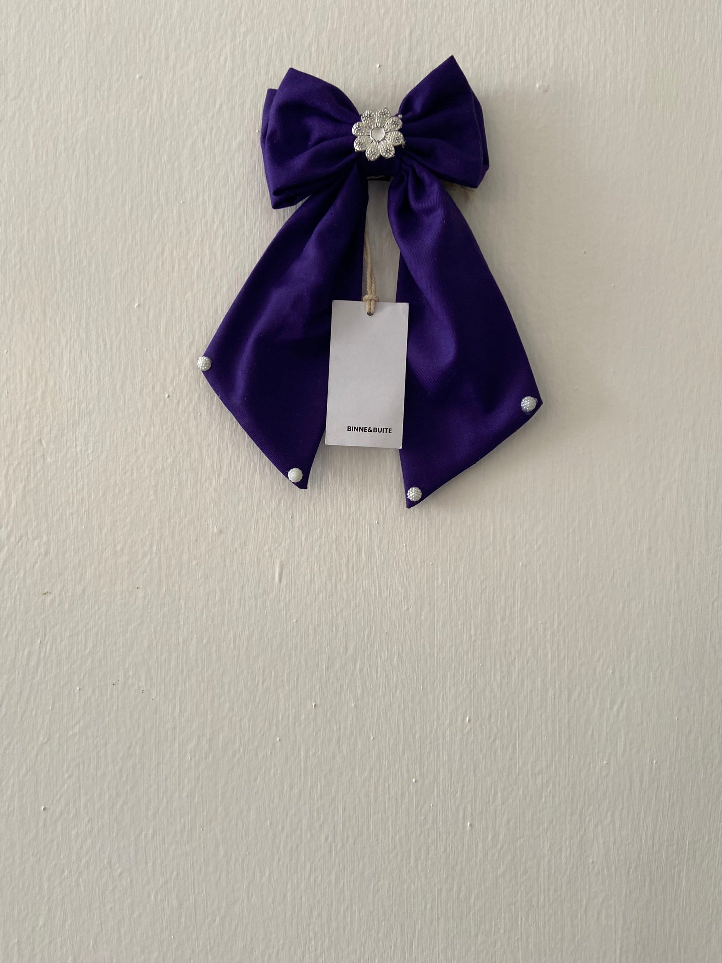 Dark Purple 2 Ribbon Hair Bow