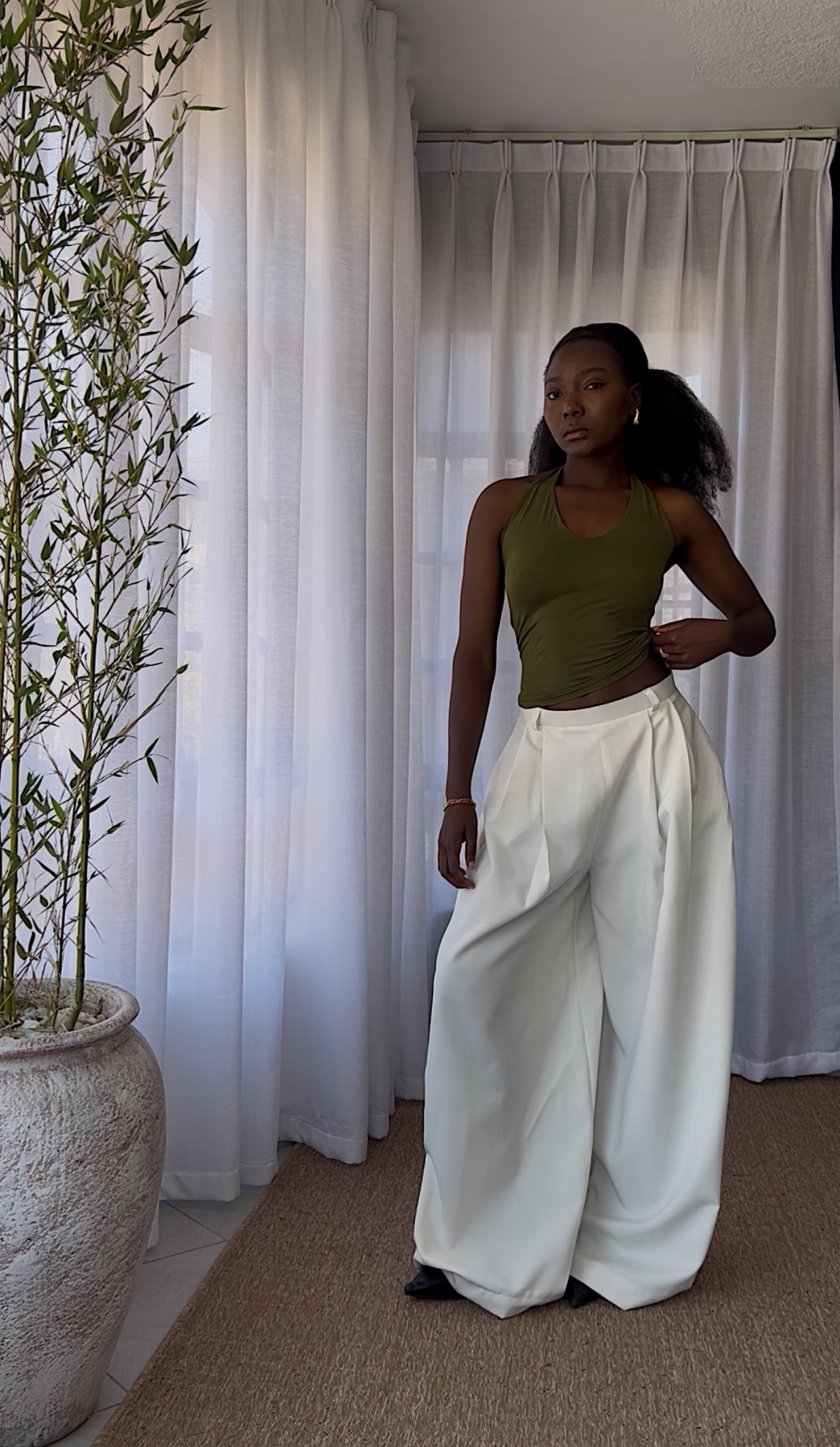 Classic Cream White Pants