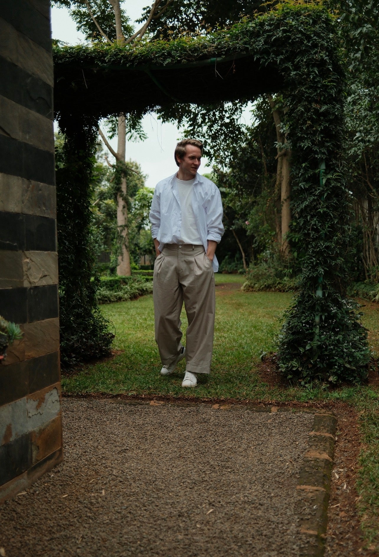 The linen pleat pant