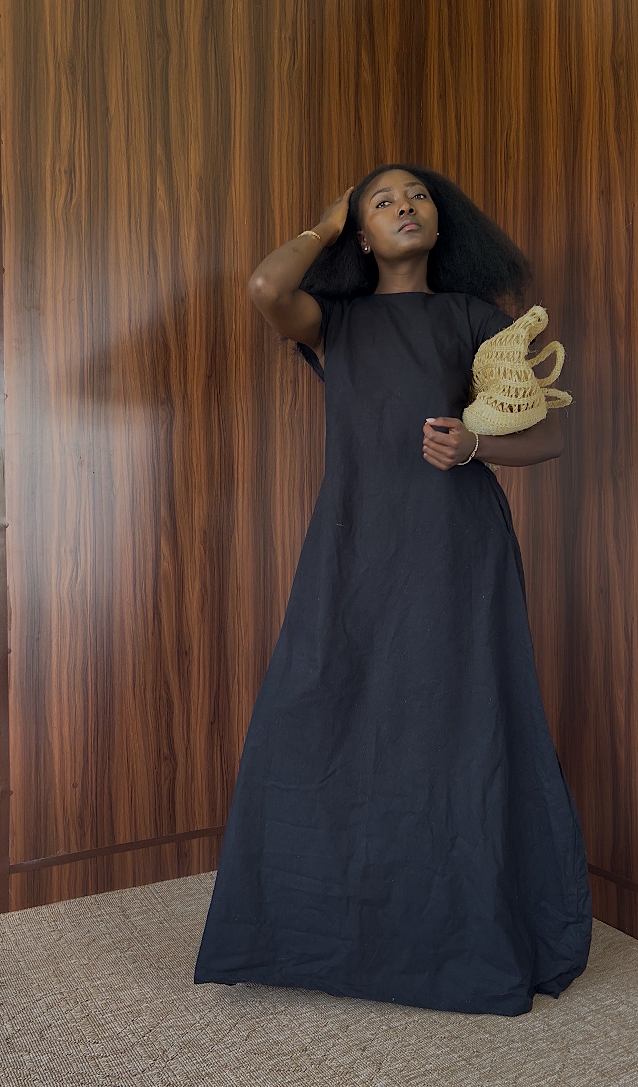 Isla linen dress - Cap Sleeve