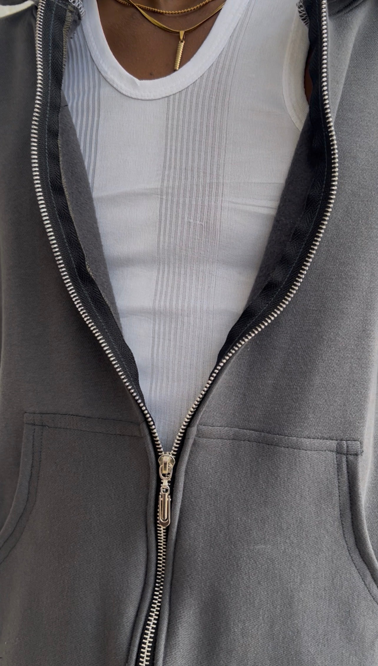 Charcoal Zip Up Hoodie
