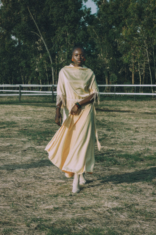 ivory flow skirt