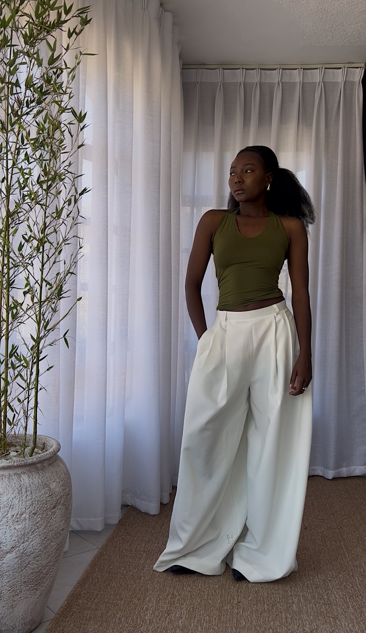 Classic Cream White Pants