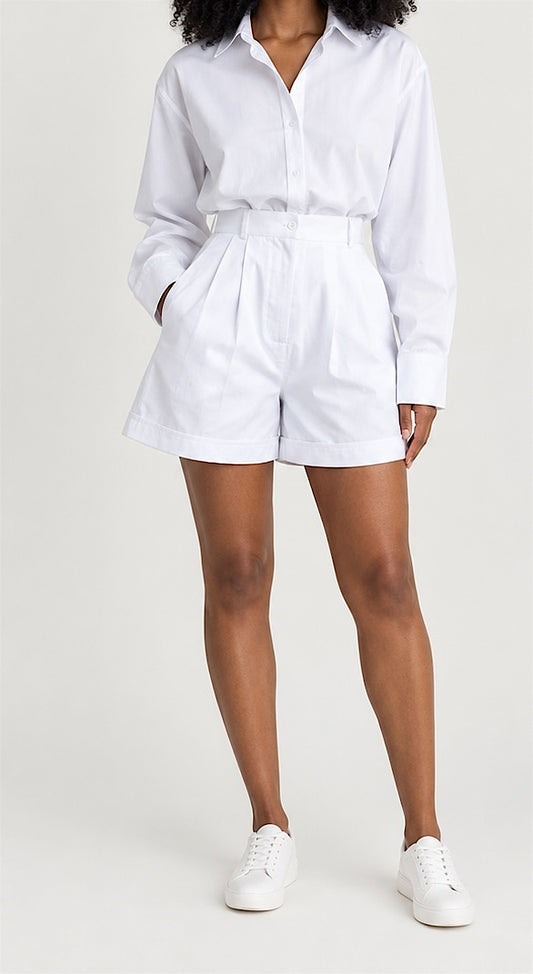 The boyfriend shorts - White