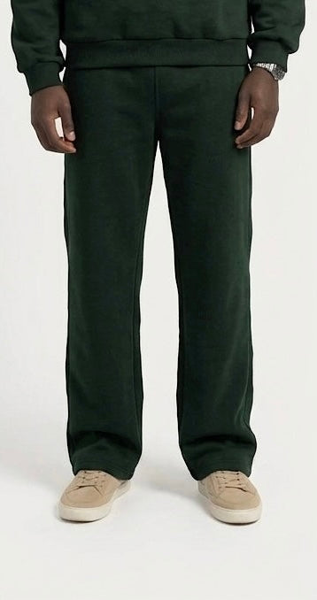 Forest green relaxed track pants
