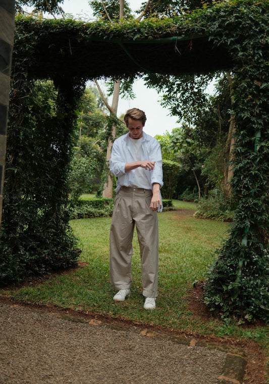 The linen pleat pant