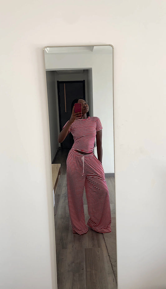 Pink Lounge Stripe Pants