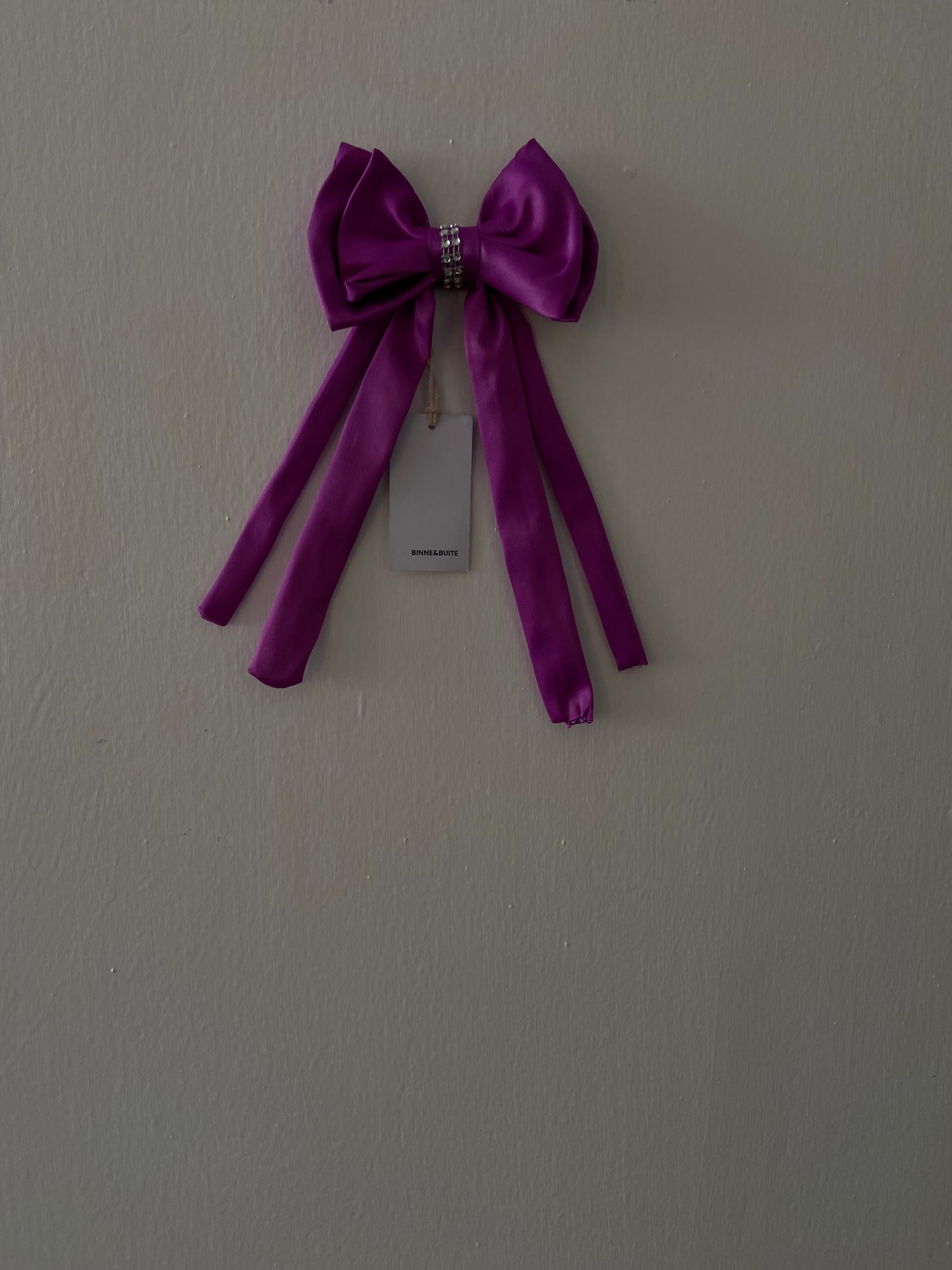 Rose Purple Four Ribbons Hair Bow